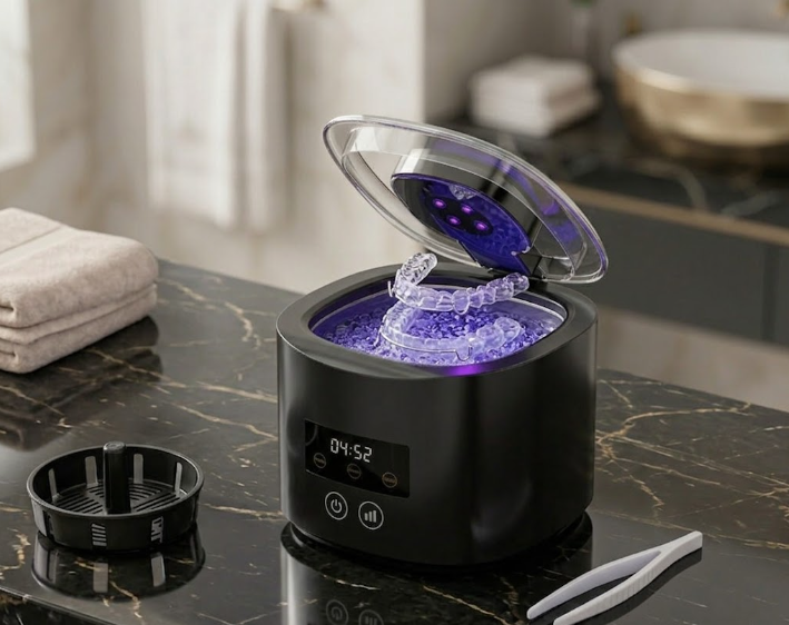 50kHz Ultrasonic Retainer & Jewelry Cleaner – USB Rechargeable